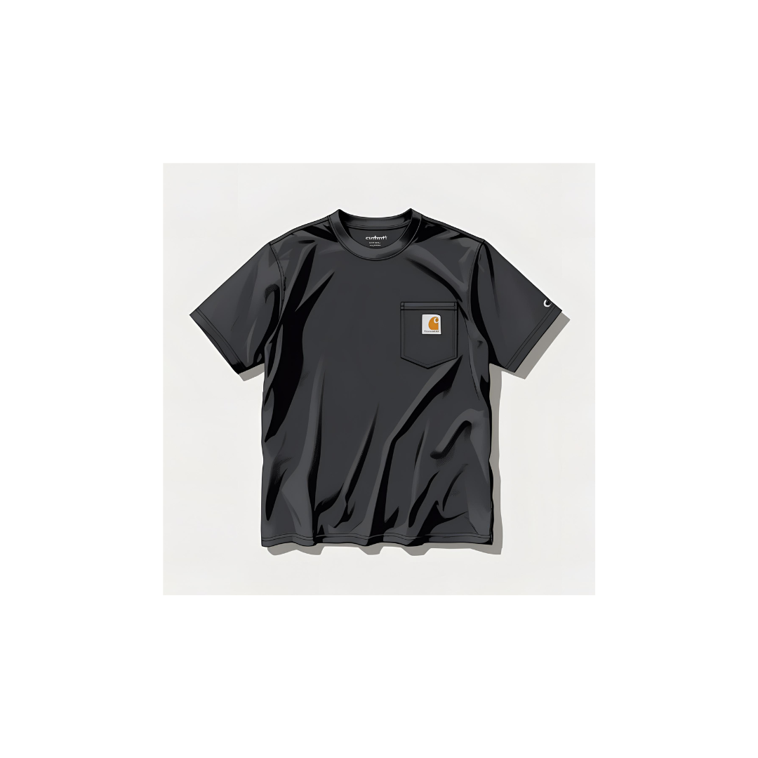 Men's Black Carhartt Short-Sleeve Shirt