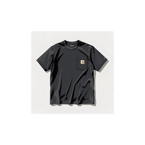 Men's Black Carhartt Short-Sleeve Shirt